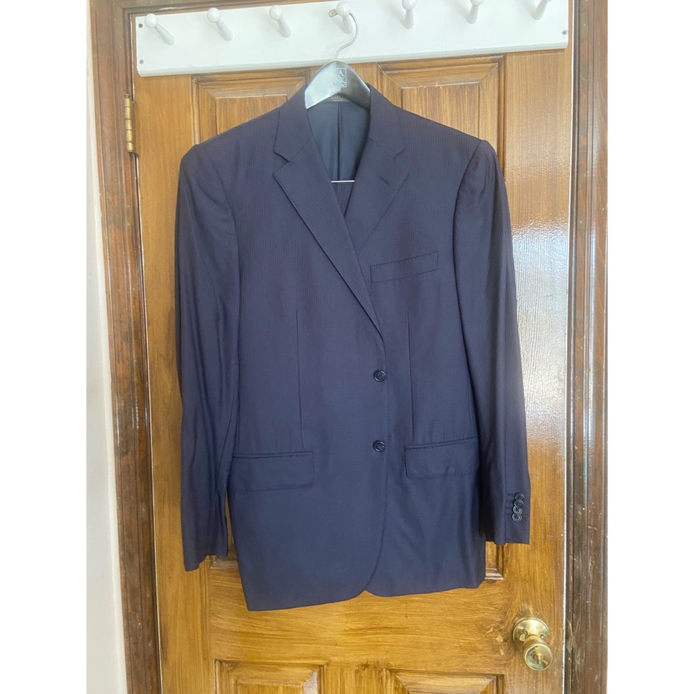 Corneliani navy stripe suit